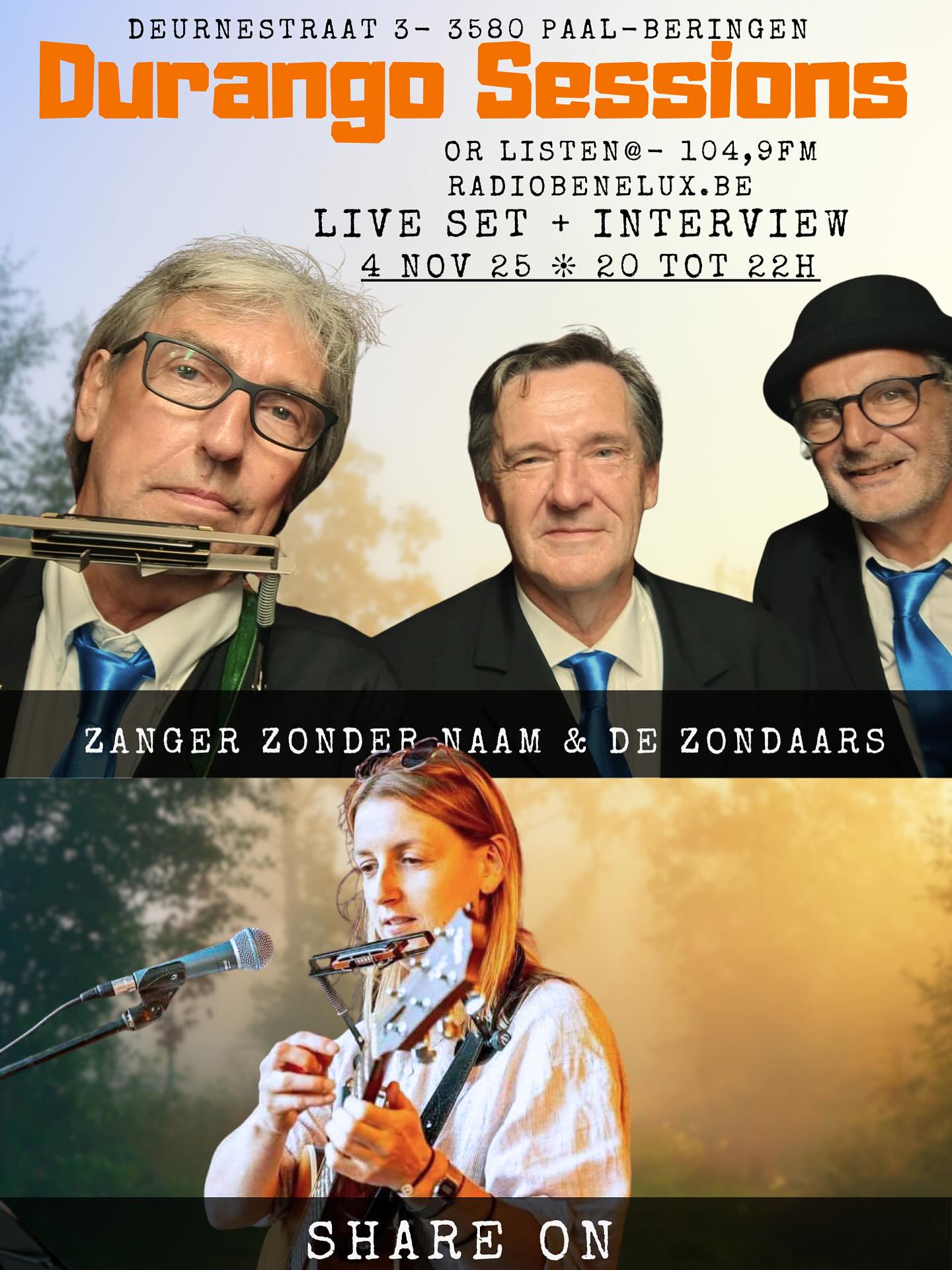 Durango Sessions met Zanger zonder Naam en De Zondaars & Share on post thumbnail image